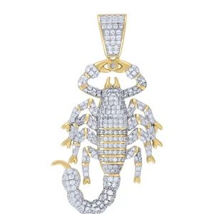 925 Sterling Silver Scorpion Pendant W/Rope Chain